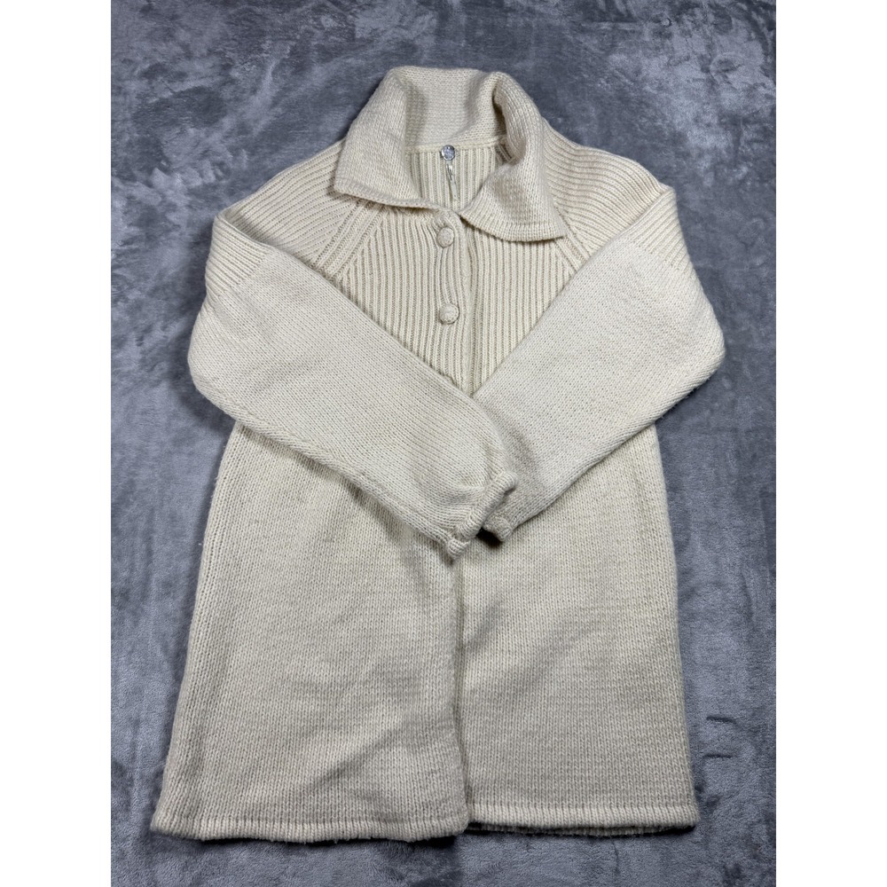 Maragret O'Leary Wool Blend Button Cardigan Sweater Jacket Womens Small